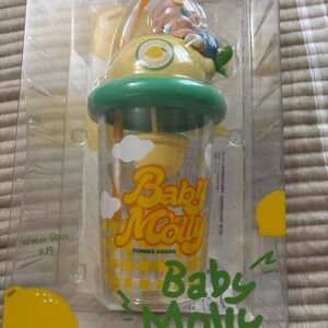 Baby Molly Popmart Fruity Aroma Series/Straw Water Bottle NWT